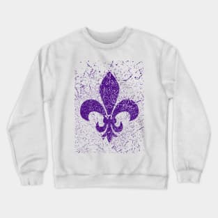 Heraldic lily purple Crewneck Sweatshirt